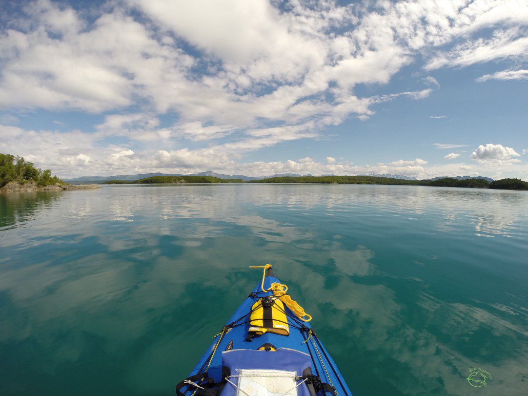 The ideal. When the lakes turn to glass and the kayaks glide effortlessly on the Savonoski Loop..