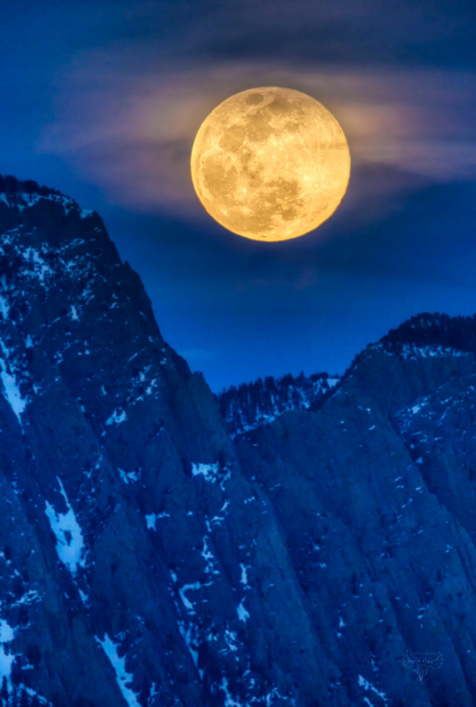 Full Moon rising over the Brazos Cliffs in New Mexico