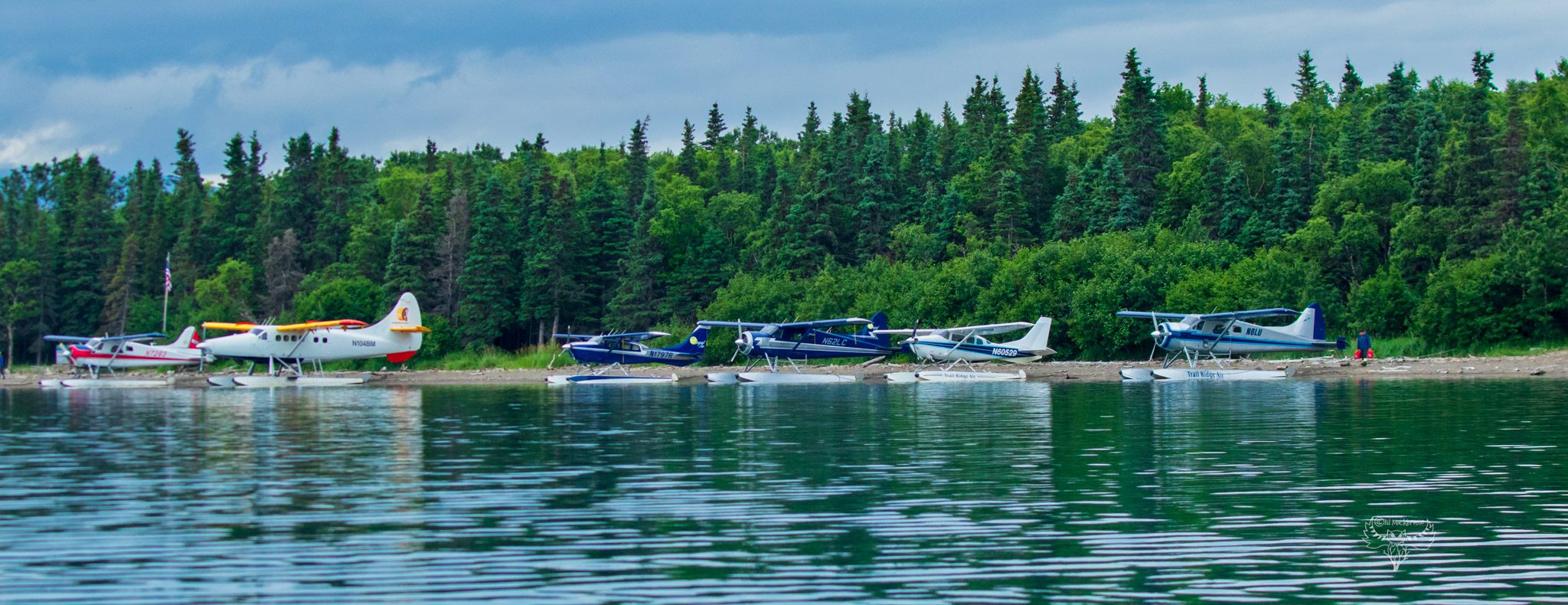 Float planes at Brooks Camp, Katmai National Park & Preserve, Alaska.